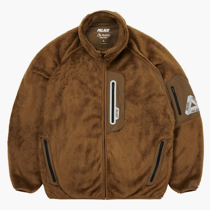 Palace Polartec High Loft Track Jacket Brown