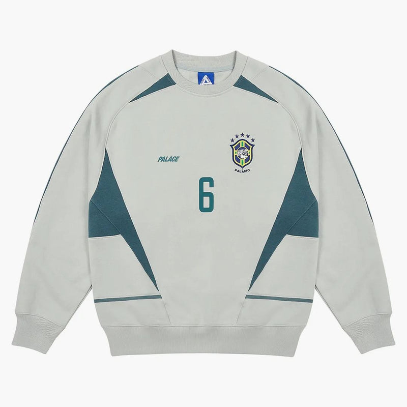 Palace Pro Team 02 Crew Light Gray