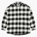 Palác přikrývka s kostkovanou košili bílá