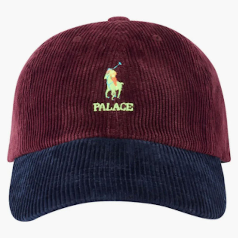 Palace Ralph Lauren Corduroy Classic Polo Cap Rich Ruby/aviator Navy