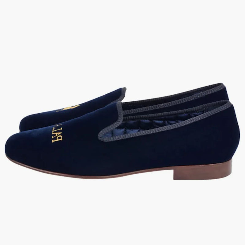 Ralph Lauren Formal Slipper Palace Navy Velvet