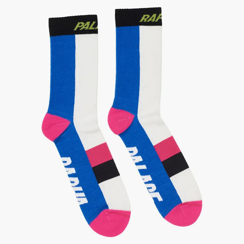 Palace Rapha Merino Socks White/blue/pink