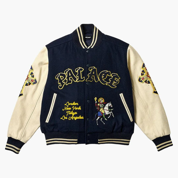 Palace Saints Varsity Jacket Navy