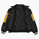 Giacca varsity satinato palazzo nero