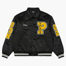 Giacca varsity satinato palazzo nero