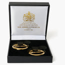 Palace Script Hoop Earrings Gold