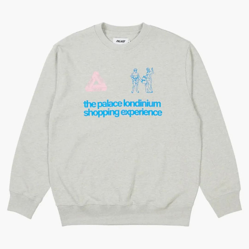 Palace Shopping Experience Crew Grey Marl