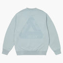 Palace Spray Tri-Ferg Crew zamglony niebieski
