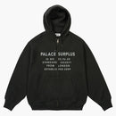 Palace Stamp Waffle Zip Hood Black