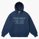 Palace Stamp Waffle Zip Hood Navy