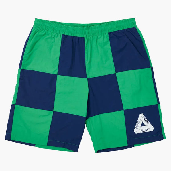 Palace Stitch Up Shell Shorts Green/blue