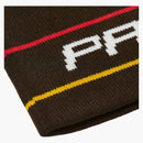Palace Stripe Nein Cuff Beanie Brown