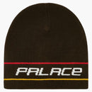 Palace Stripe Nein Cuff Beanie Brown