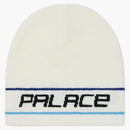 Palace Stripe Nein Cuff Beanie White