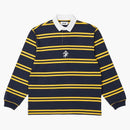 Palace Stripe Rugby Navy/Yellow