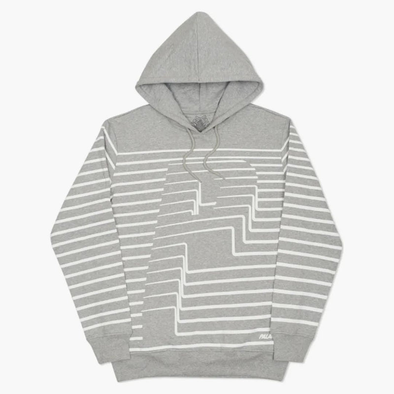 Palace Striper Hood Marl grigio