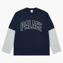 Palace Surprisingly Longsleeve Navy/grey Marl