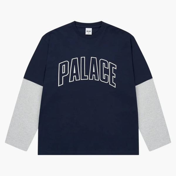 Palace Surprisingly Longsleeve Navy/grey Marl