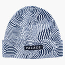 Palace Swirly Wurly Beanie Navy/white