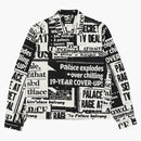 Giacca di denim tabloid di palazzo nero