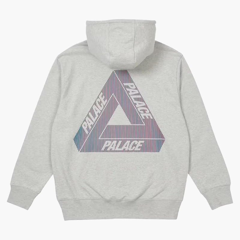 Palace Tri-Lenticular Hoodie Grey Marl Rückseite