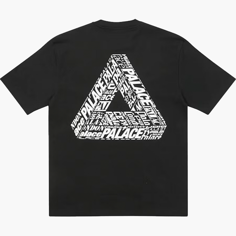 Palace Tri-Text Tee Black Rückseite