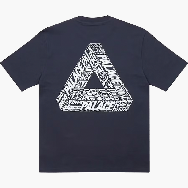 Palace Tri-Text Tee Navy Rückseite
