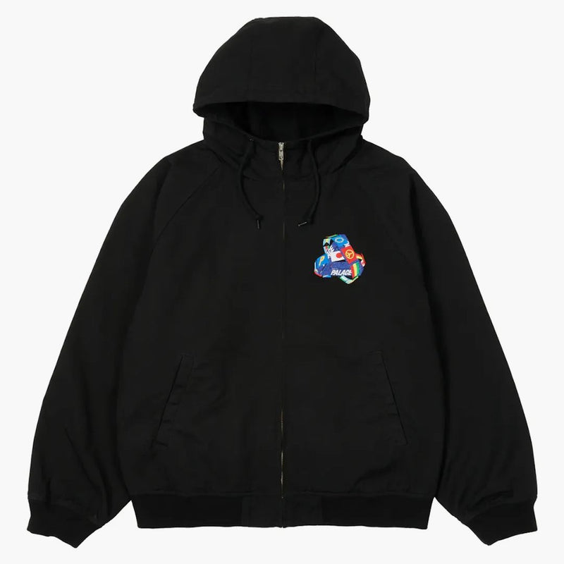Palác Tri-Flag Hooded bunda černá