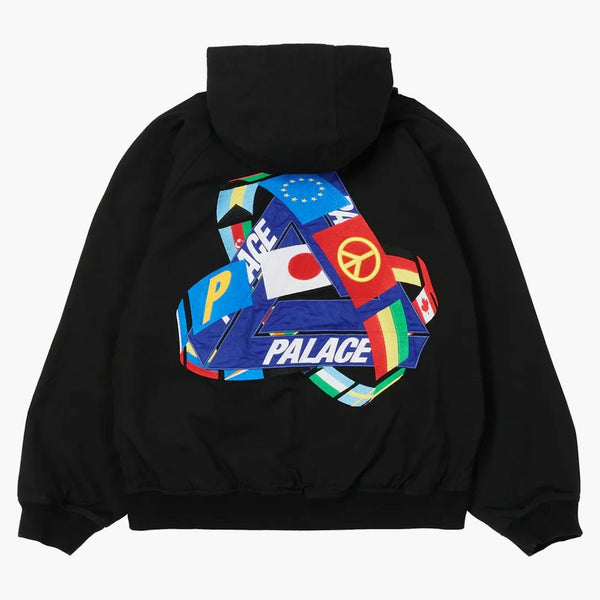 Palác Tri-Flag Hooded bunda černá