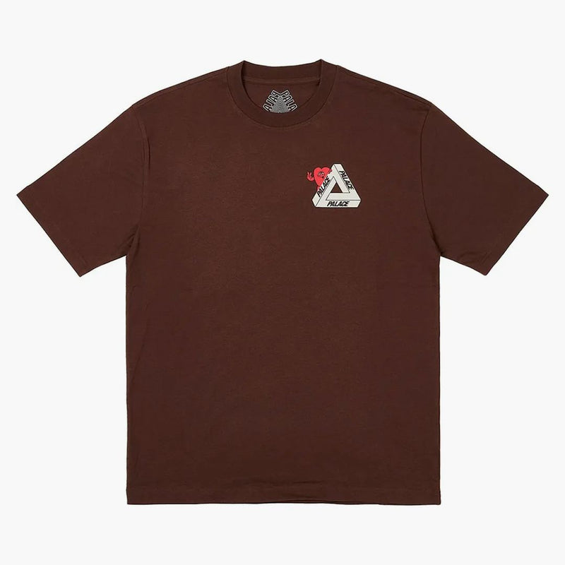 Palace Tri-Hearts T-Shirt Nice Brown