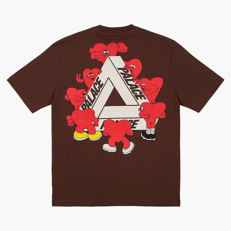 Palace Tri-Hearts T-Shirt Nice Brown
