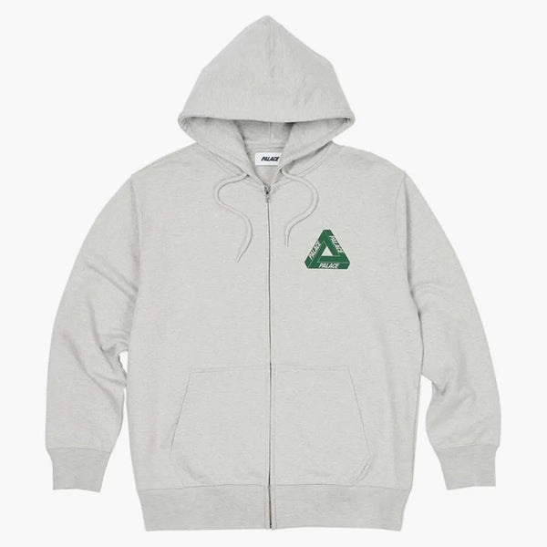 Palác Tri-Puff Print Zip Hood Grey Marl