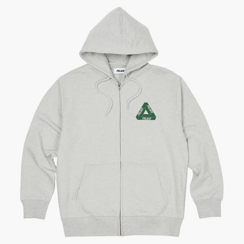 Palác Tri-Puff Print Zip Hood Grey Marl
