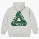 Palace Tri-Puff Print Zip Hood Gray Marl