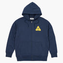 Palace Tri-puff Print Zip Hood Navy