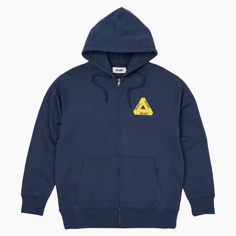 Palác Tri-Puff Print Zip Hood Navy