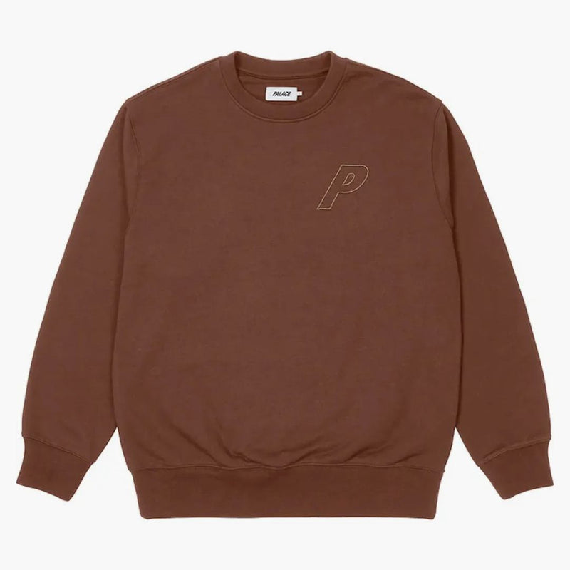 Palace Tri-Stitch Crew Brown