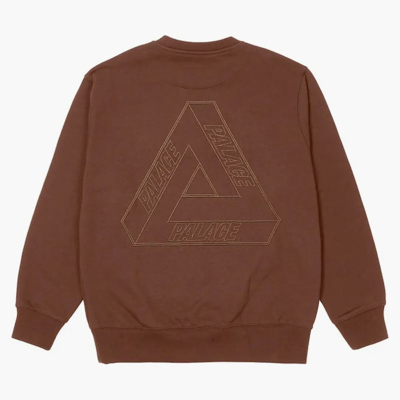 Palace Tri-Stitch Crew Brown