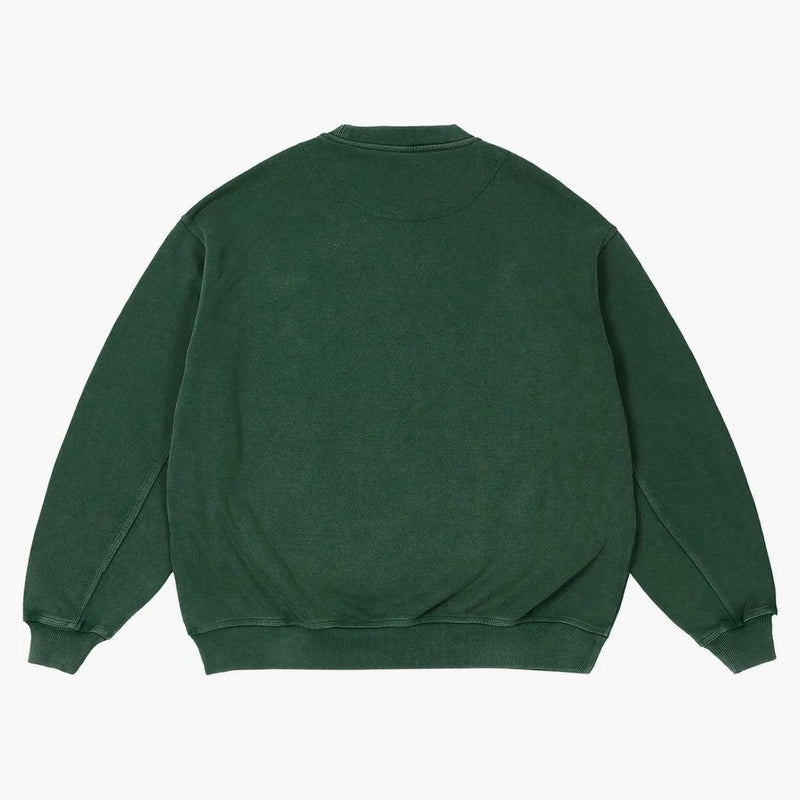 Palace Triple Stitch Crew Pigment Green