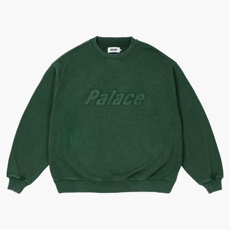 Palace Triple Stitch Crew Pigment Green