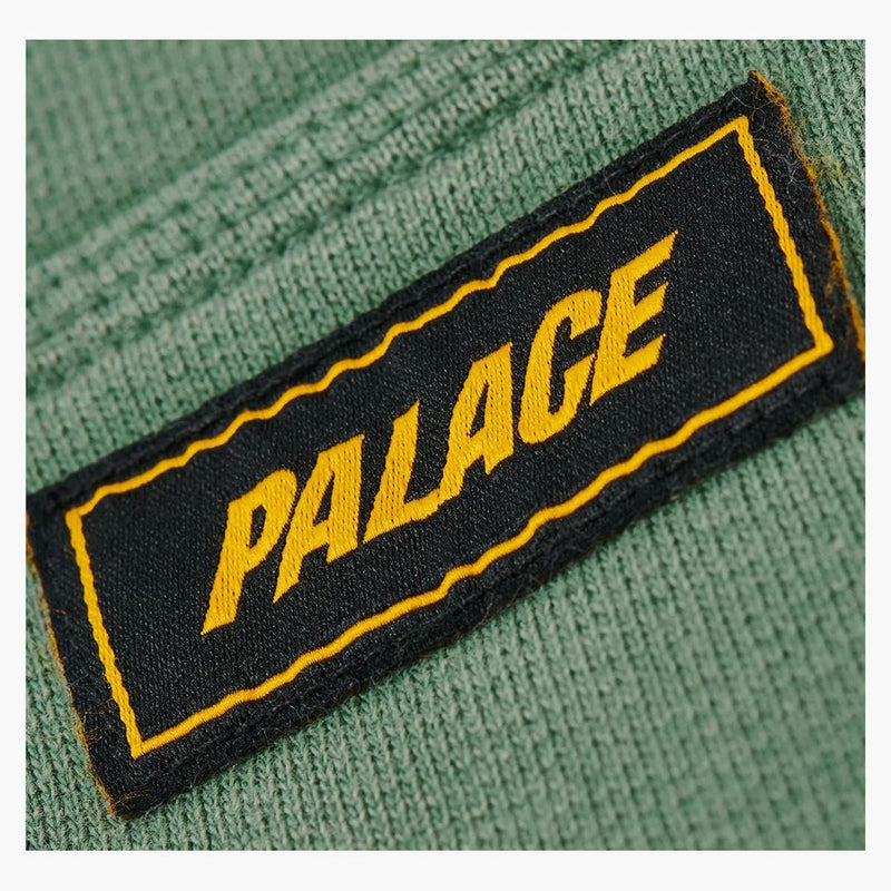 Palace Triple Stitch Zip Hood Pigment Green