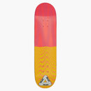 Palats trippy skateboard däck röd/gul