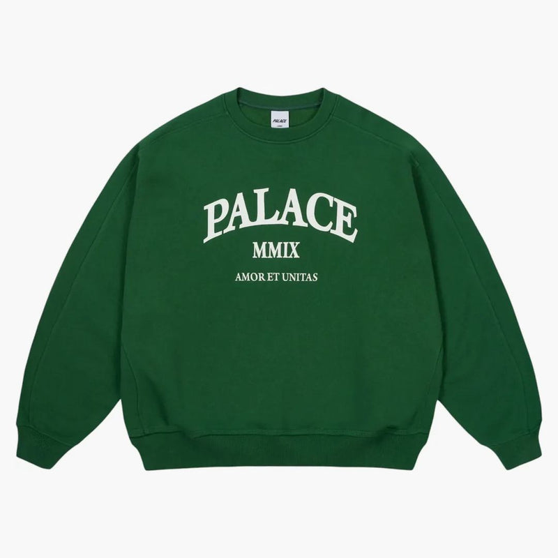 Palace Unitas Oversized Crew Racey Green