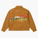 Giacca in pile di utilità del palazzo marrone