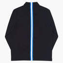 Palace Vertical Weave Zip Polo Black