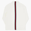 Palace Vertical Weave Zip Polo White