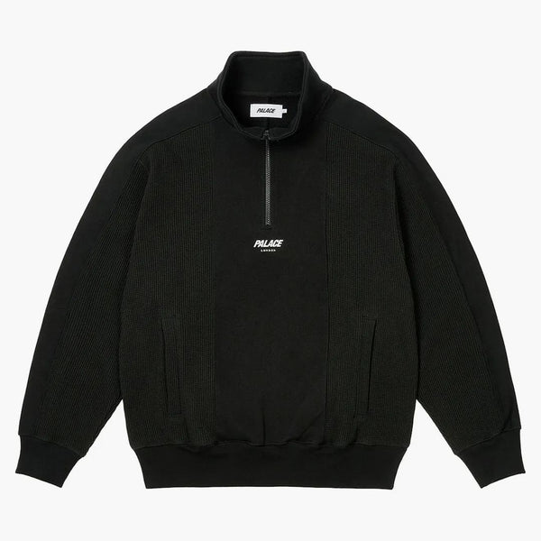 Palác vafle na 1/4 zip černé
