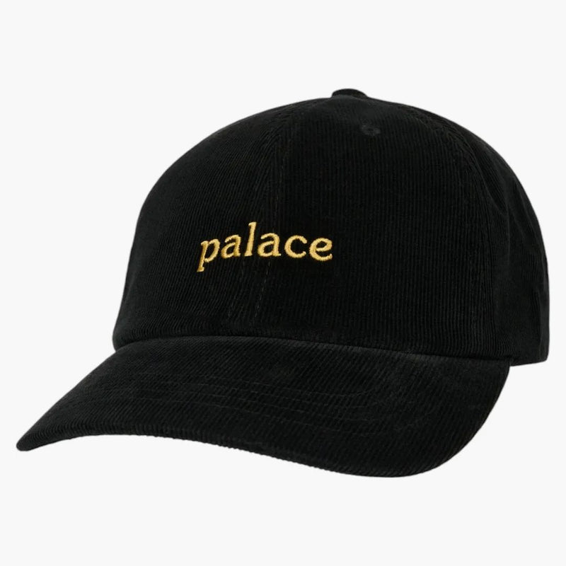 Palace Washed Cord 6-Panel Black