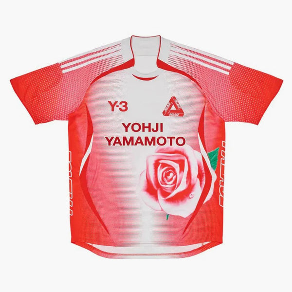 Palace Y-3 T-shirt da calcio bianco/rosso