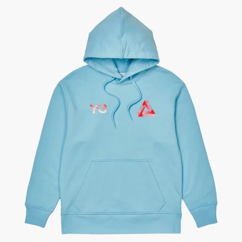 Palace Y-3 Logo Hoodie Blue